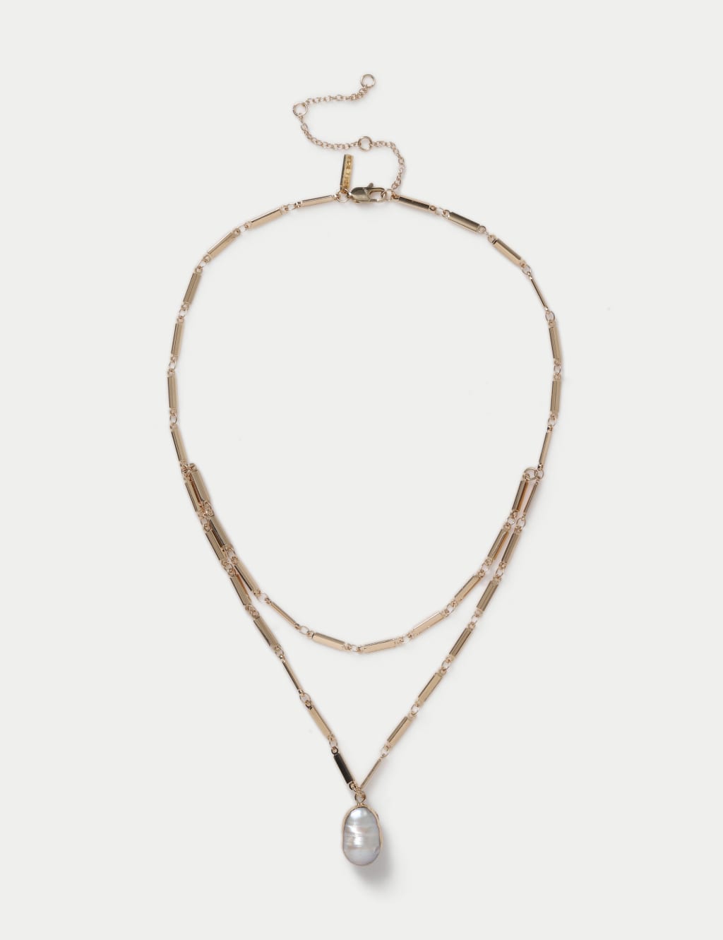 Gold Plated Chain And Pearl Necklace Autograph M S