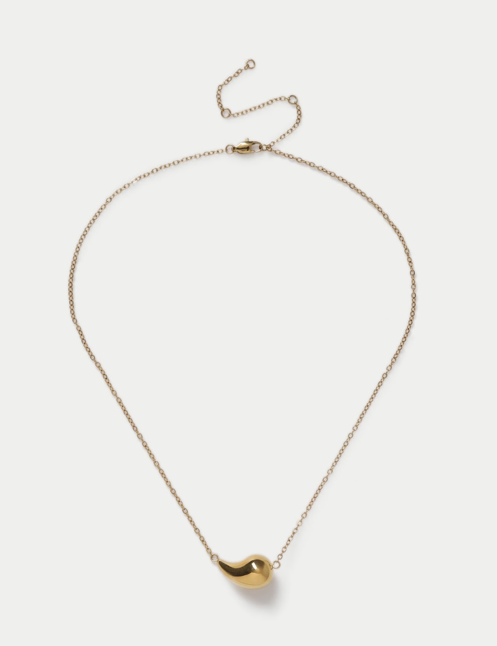 Gold Plated Waterproof Stainless Steel Teardrop Necklace Autograph M S