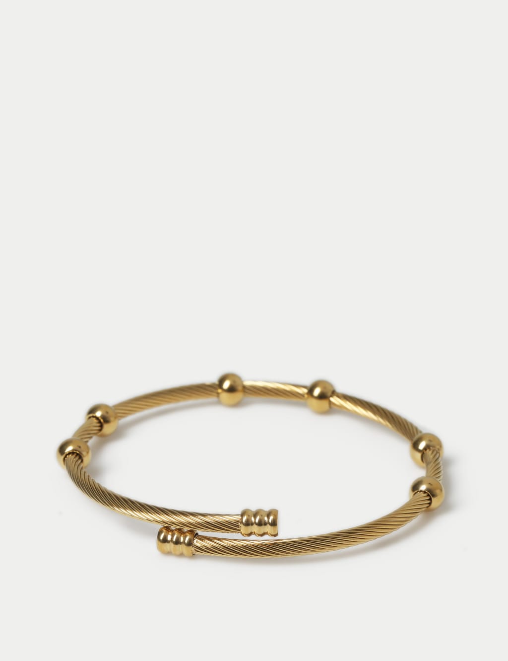 Gold Tone Waterproof Wrap Around Stud Cuff 1 of 2