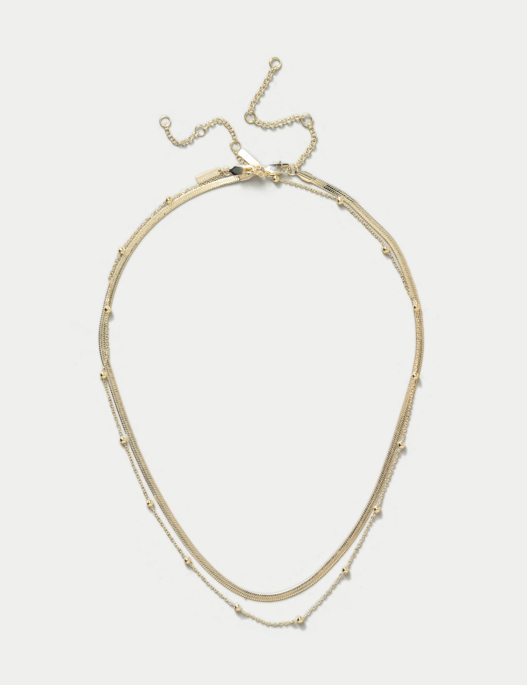 Gold Tone Multirow Necklace 1 of 2