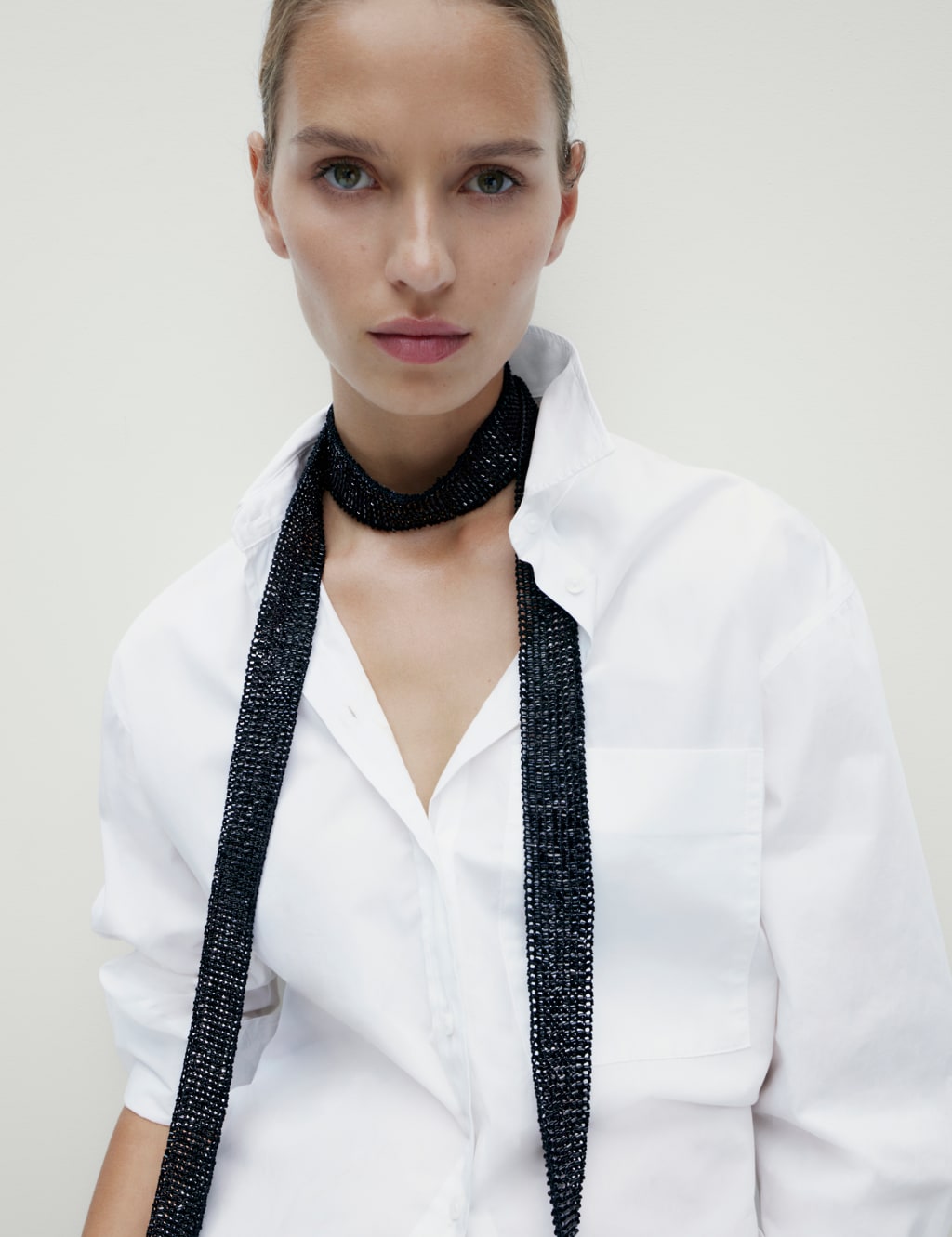 Black Beaded Scarf 3 of 3