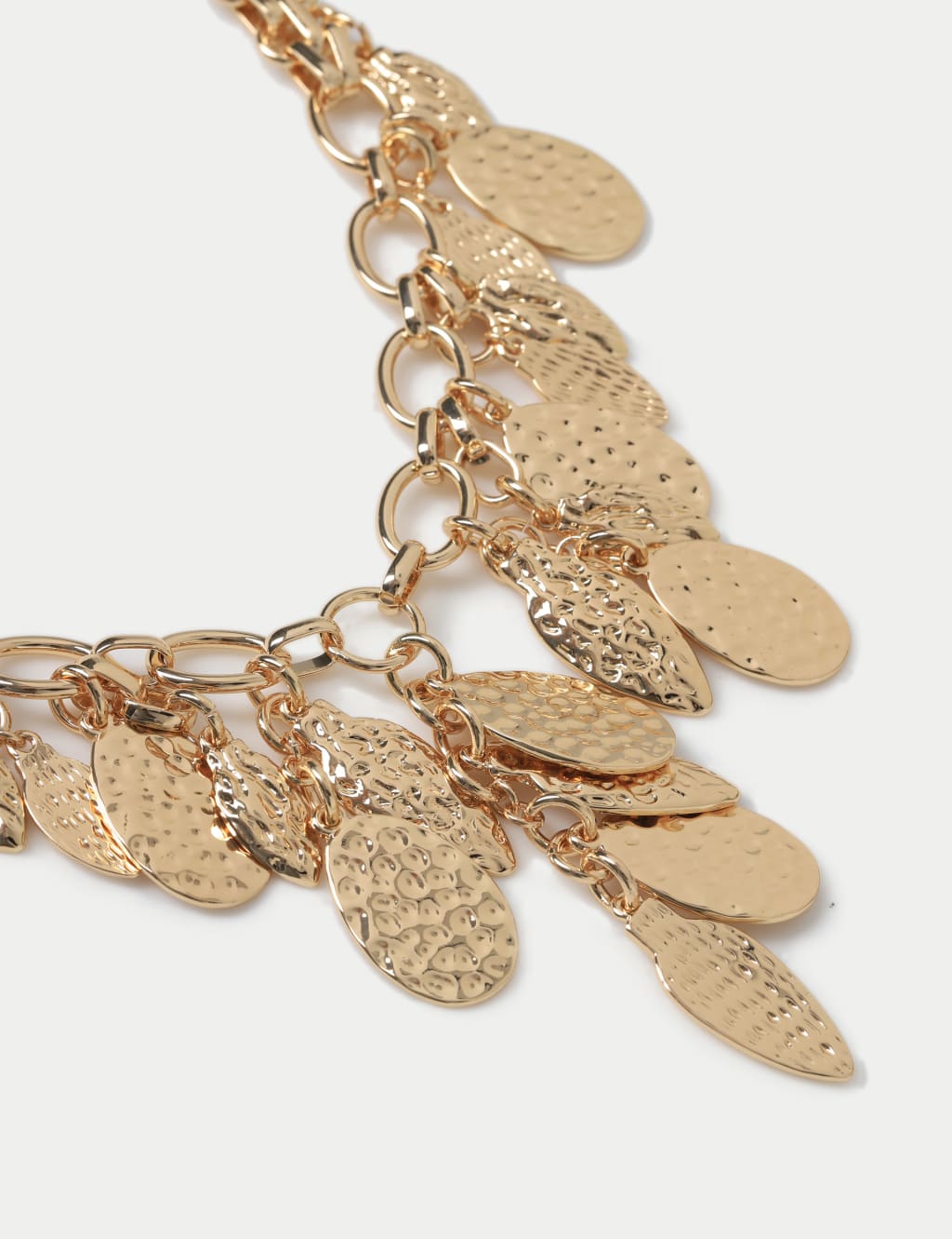 Gold Tone Statement Leaf Necklace 2 of 2