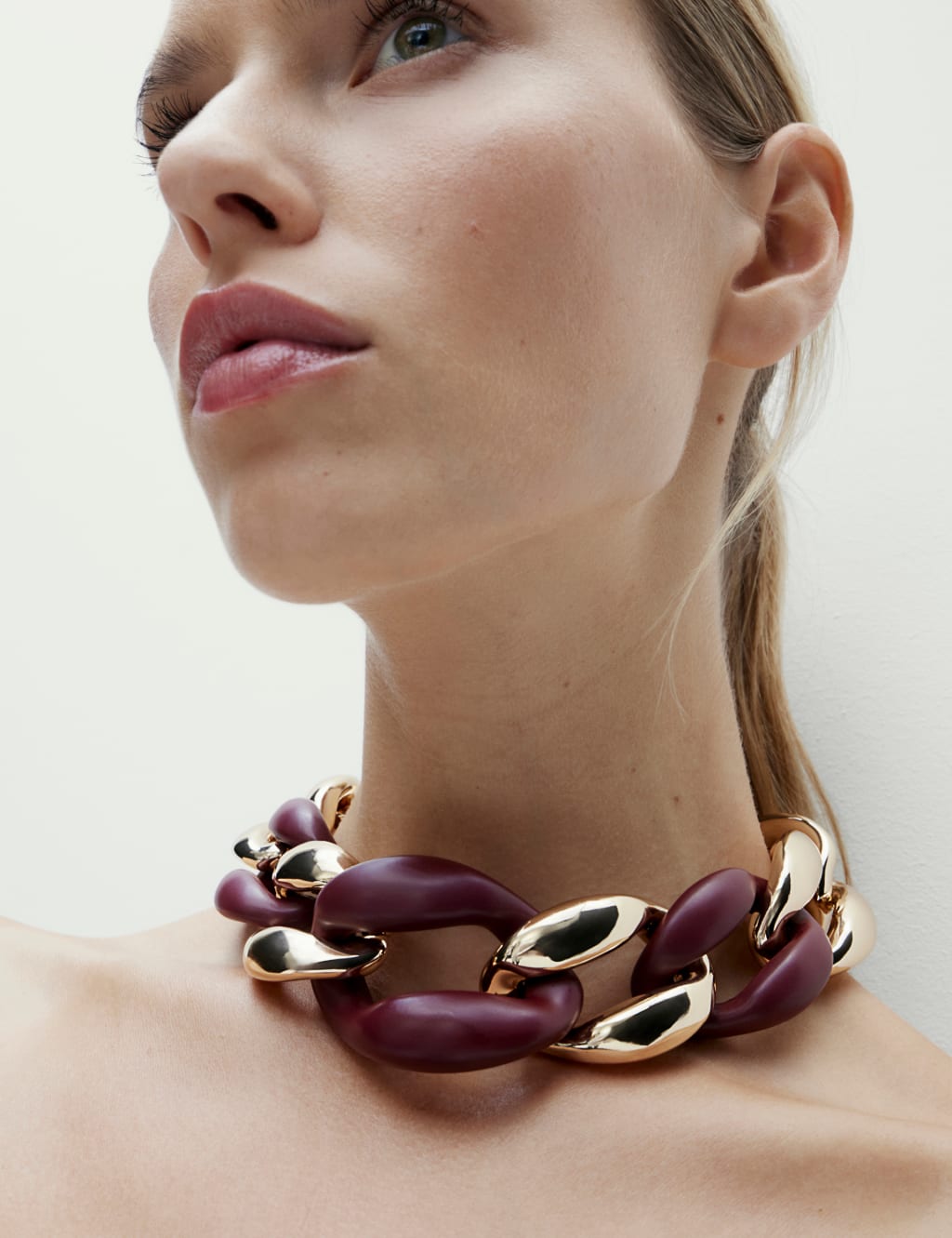 Burgundy necklace sale
