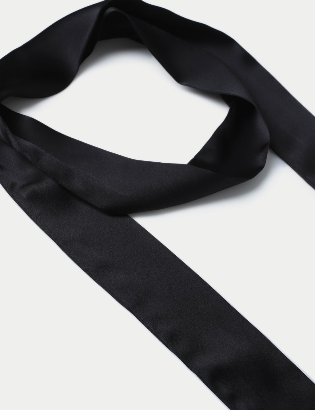 Black Satin Look Scarf 2 of 2