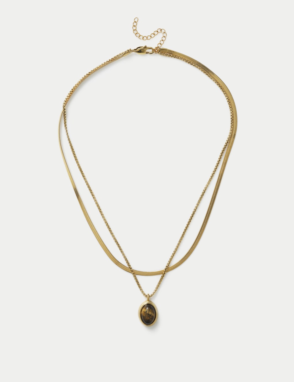 Natural Stone Layering Necklace 1 of 2