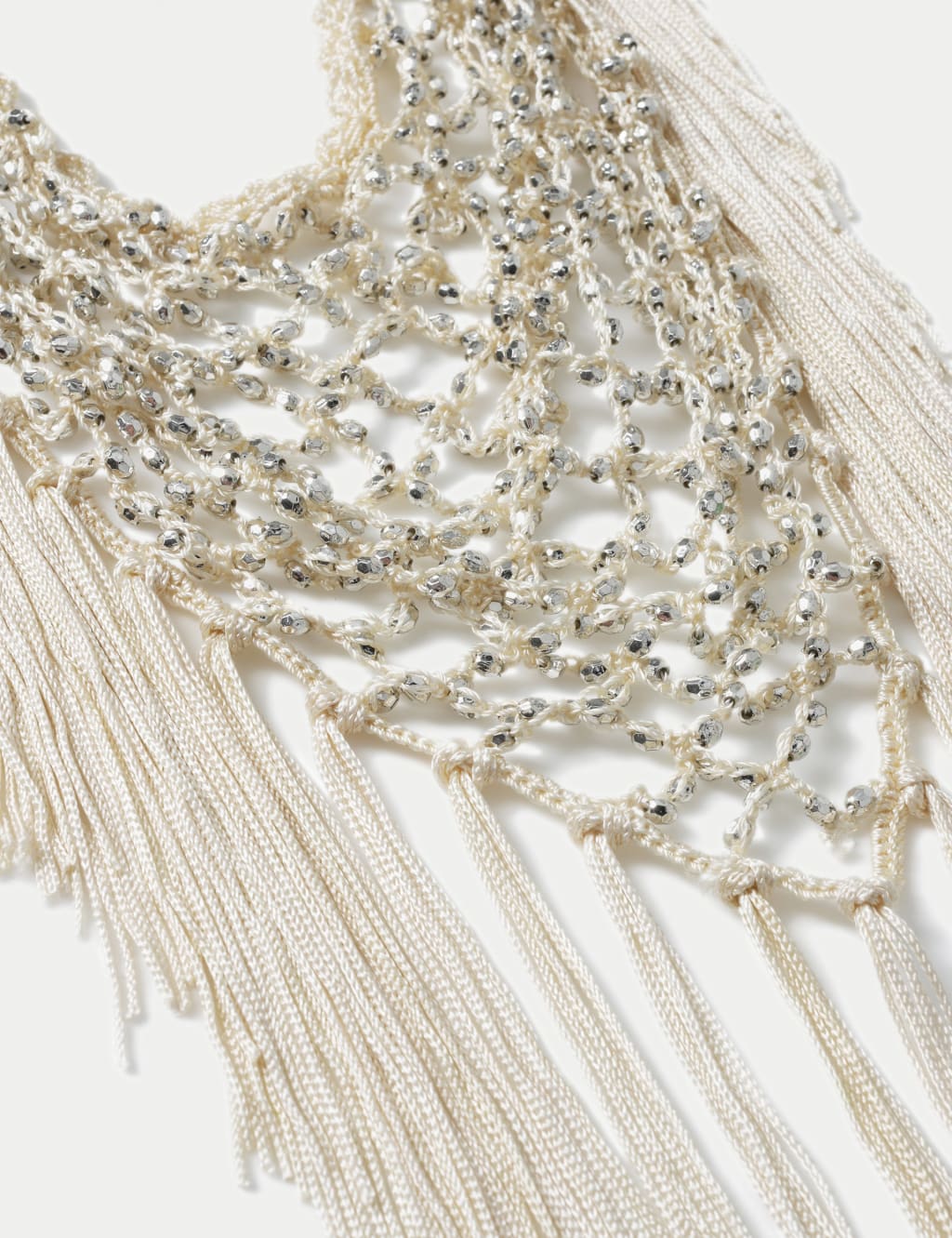 Fringe Cream Scarf 2 of 2