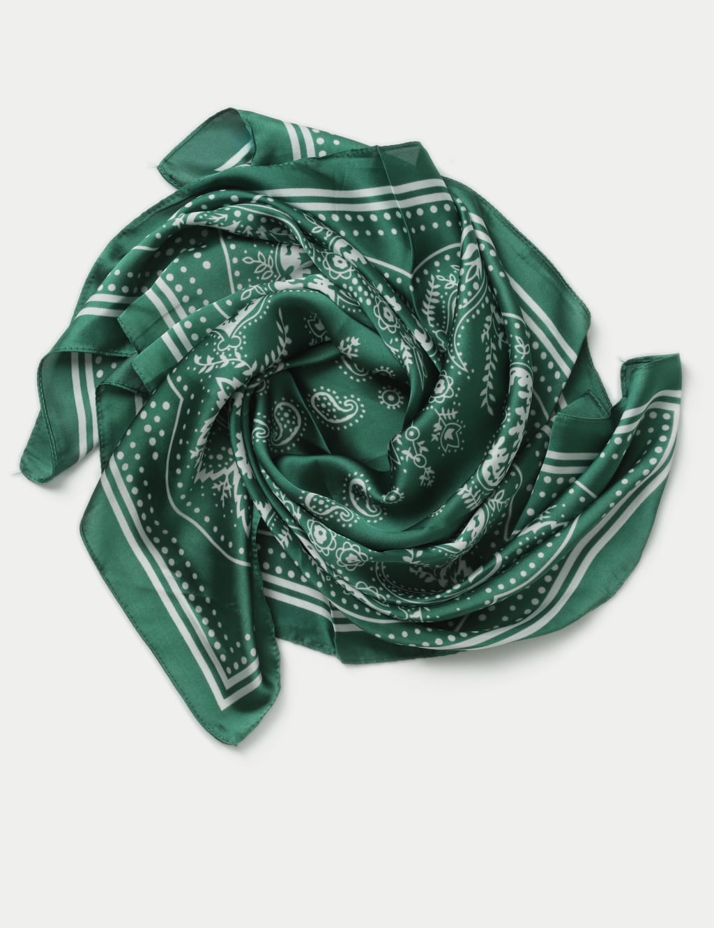 Green Satin Scarf 2 of 2