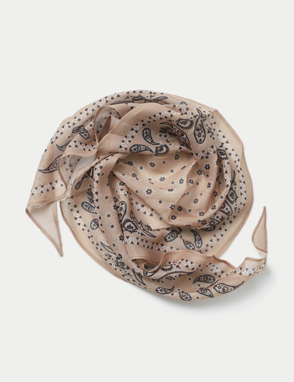 Red Paisley Cotton Scarf 2 of 2