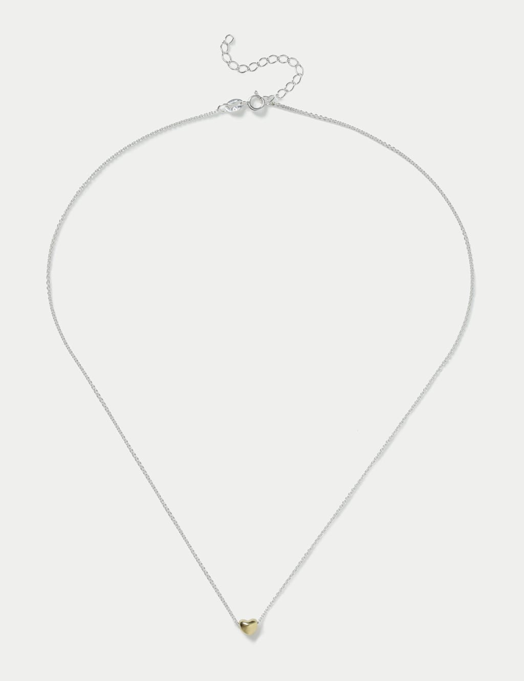 925 Sterling Silver Heart Necklace 2 of 3