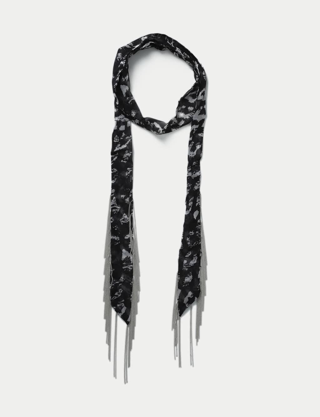 Animal Print Fringe Scarf 1 of 2