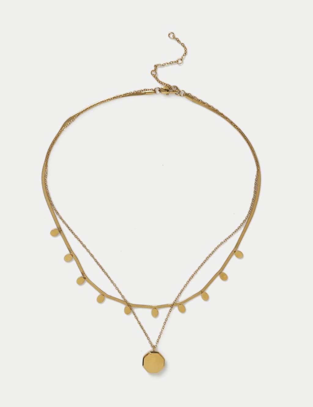 Hexagon Multirow Necklace 1 of 2