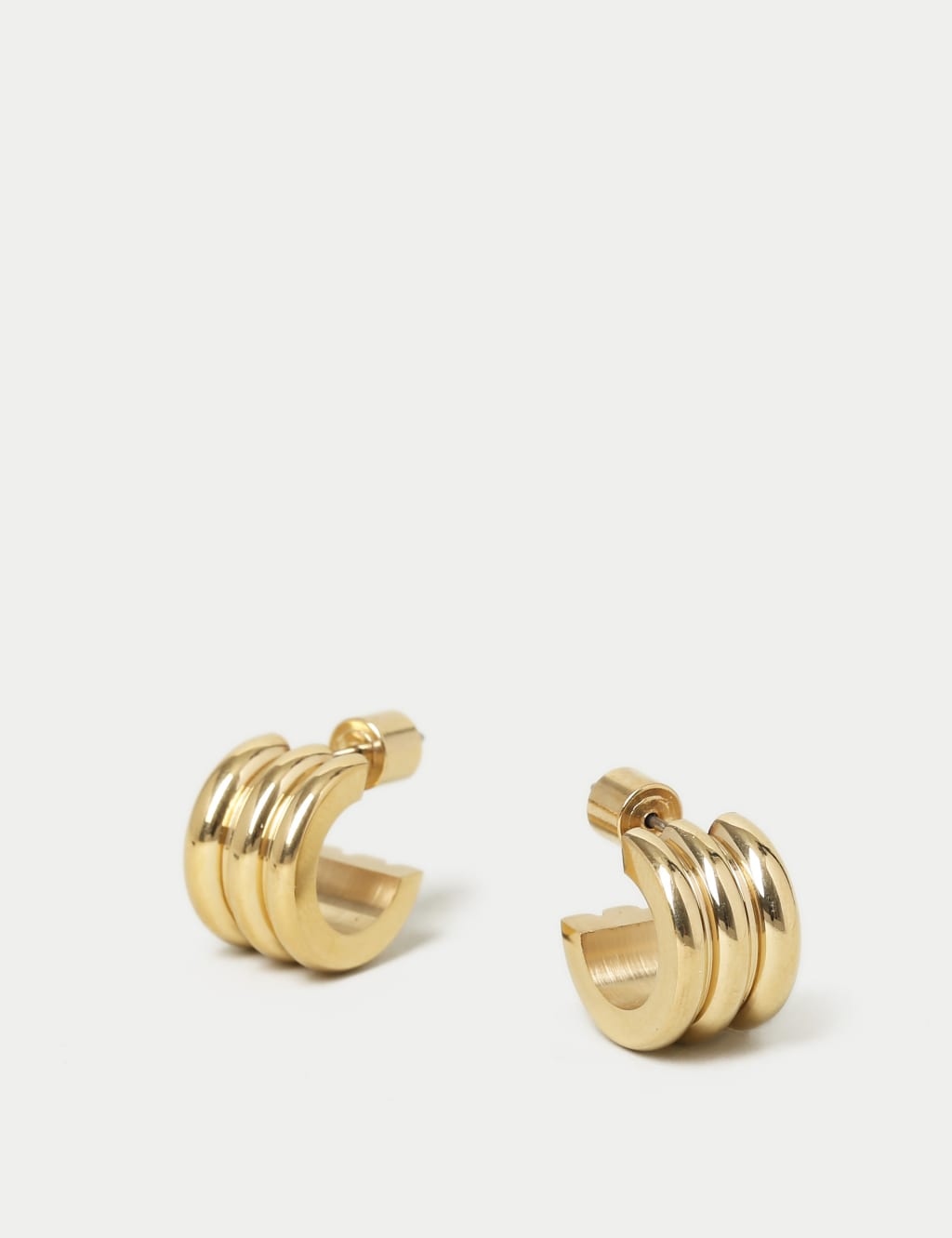 Stainless Steel Barrell Earrings 1 of 2