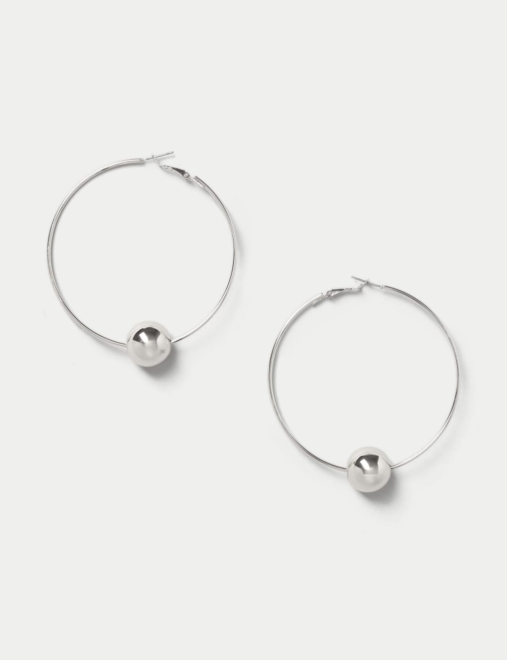 Large Hoop Ball Earrings