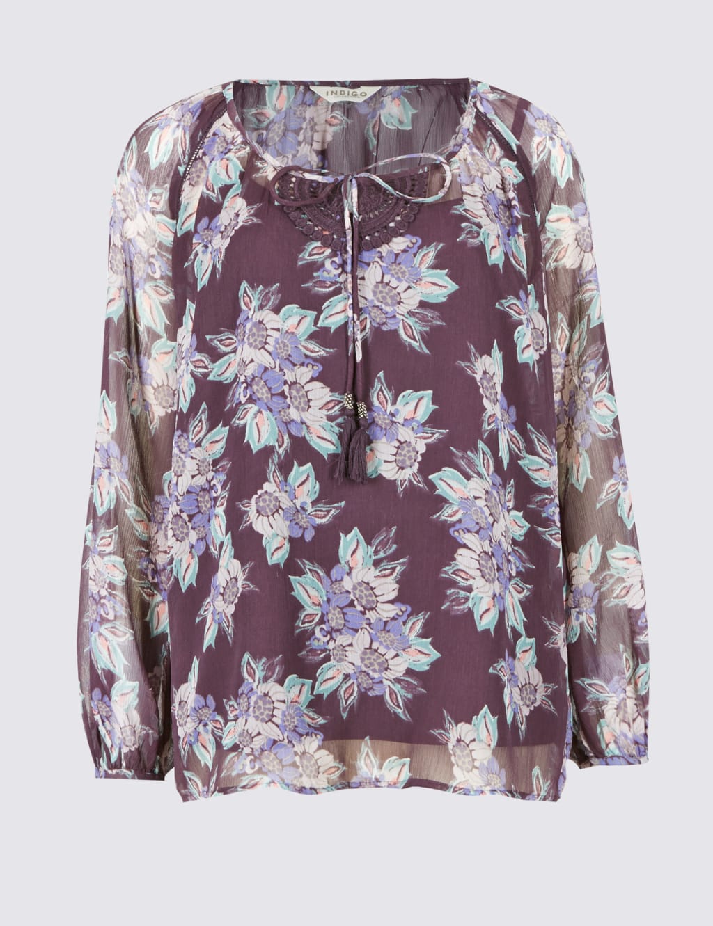 Non- Iron Floral Print Blouse with Camisole 2 of 4