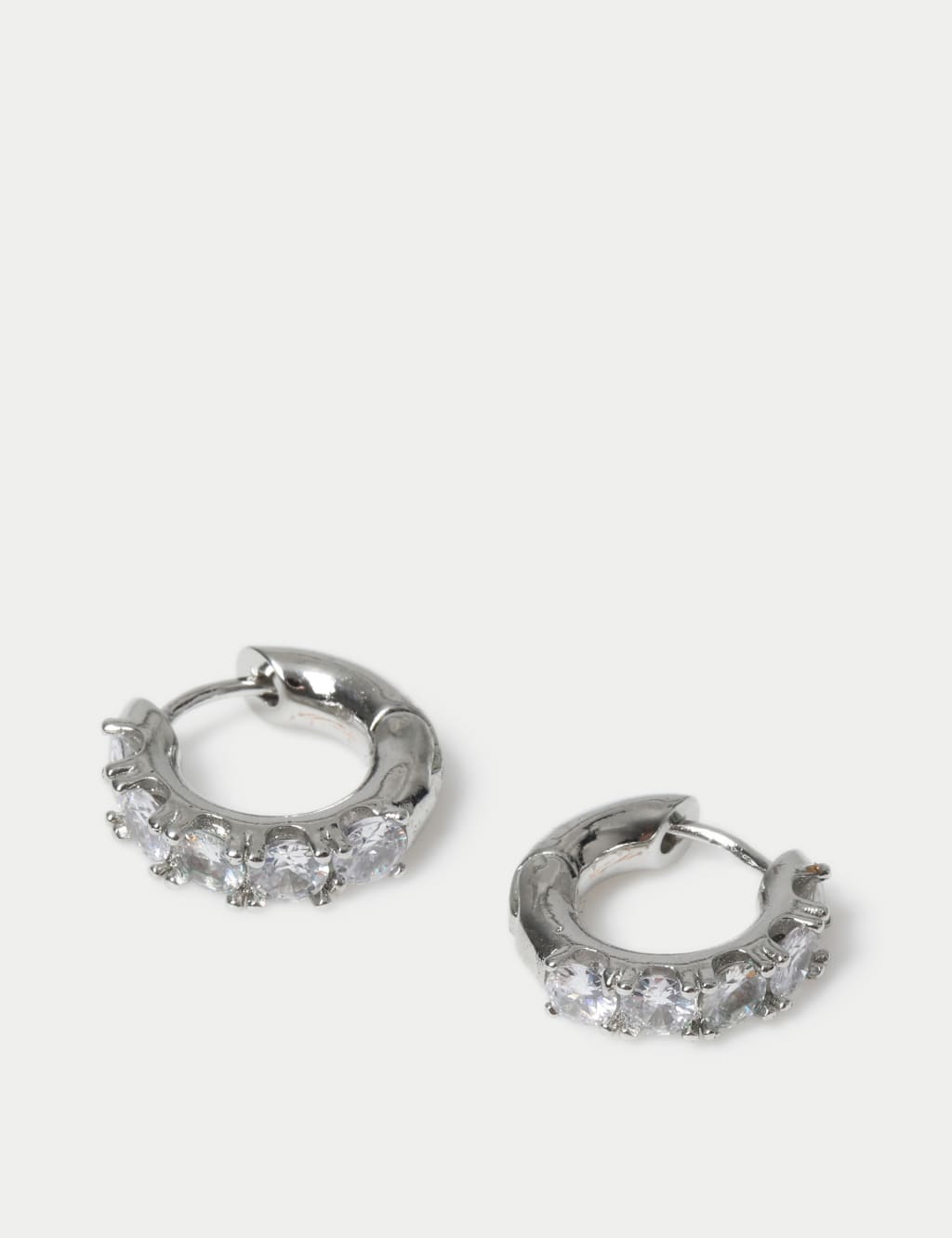 Platinum plated hoop earrings discount