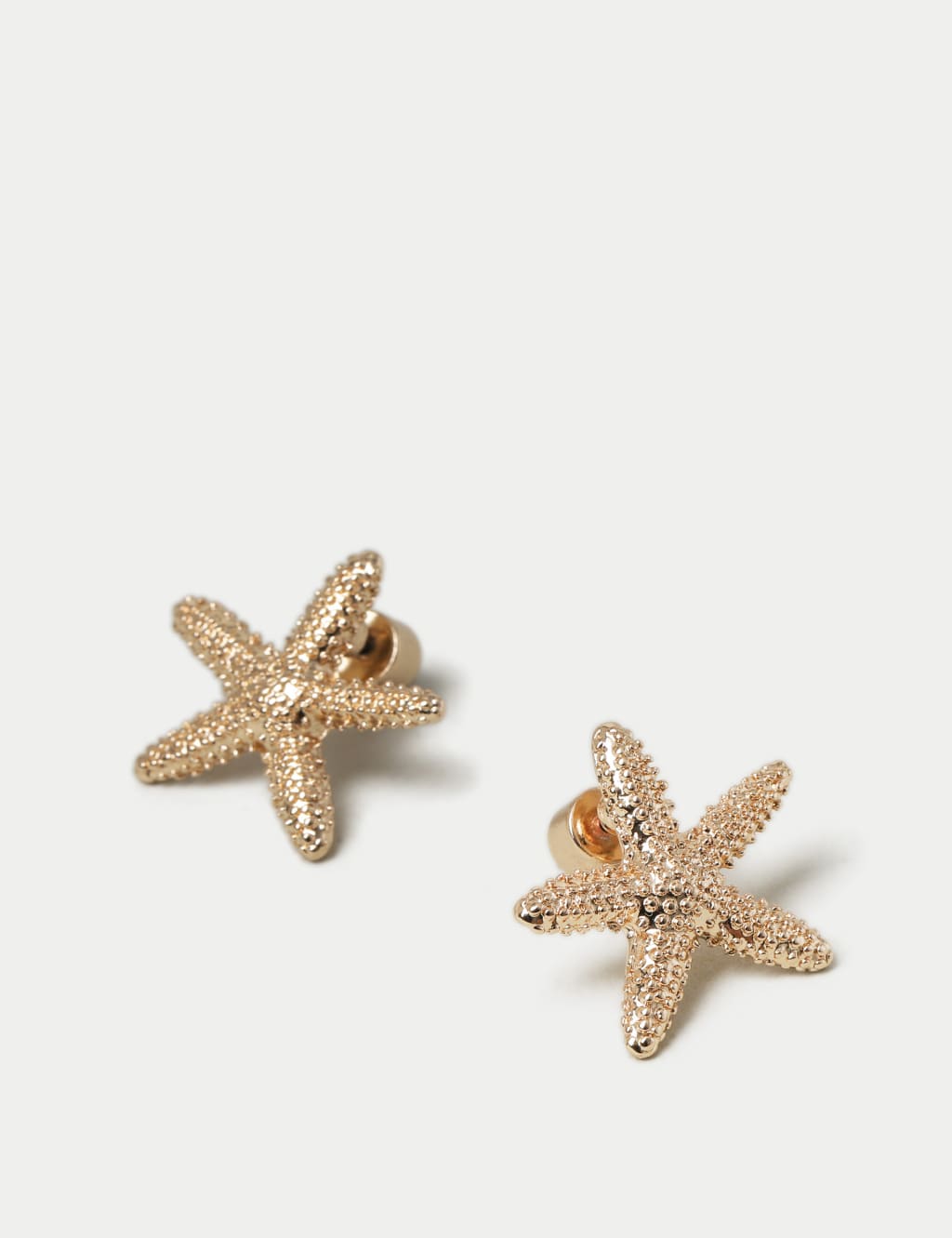 Gold Tone Starfish Stud Earrings 2 of 2