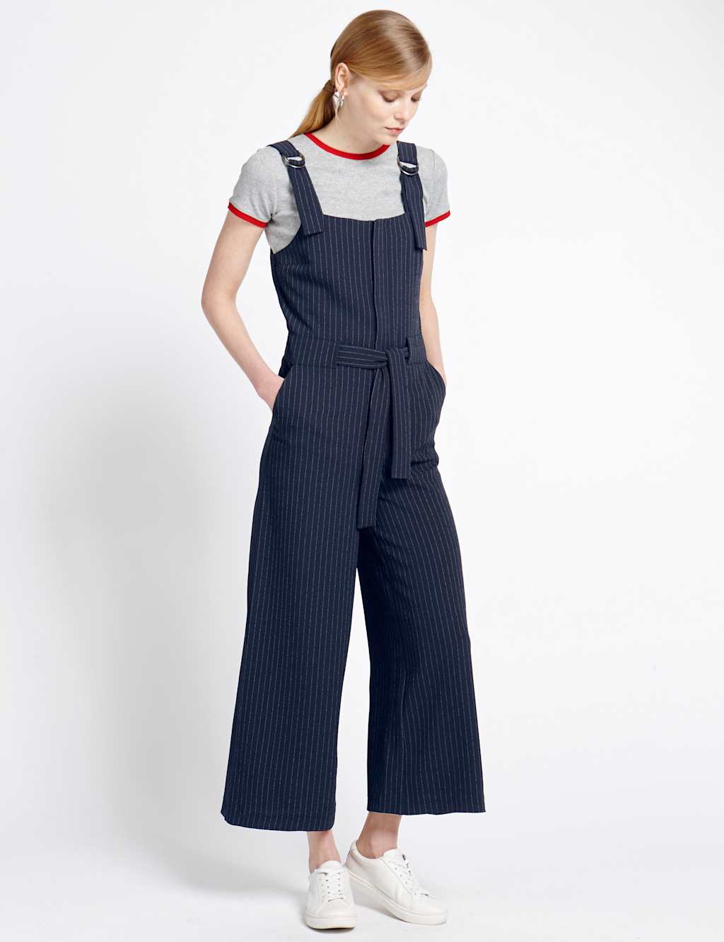 Pinstriped Jumpsuit 1 of 3