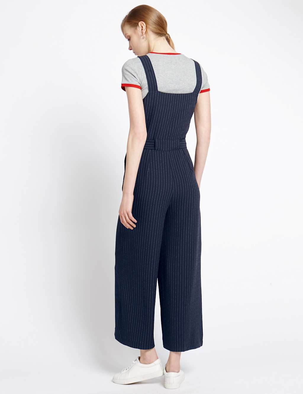 Pinstriped Jumpsuit 3 of 3