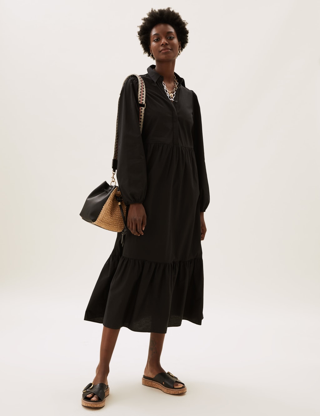Tiered tee dress top