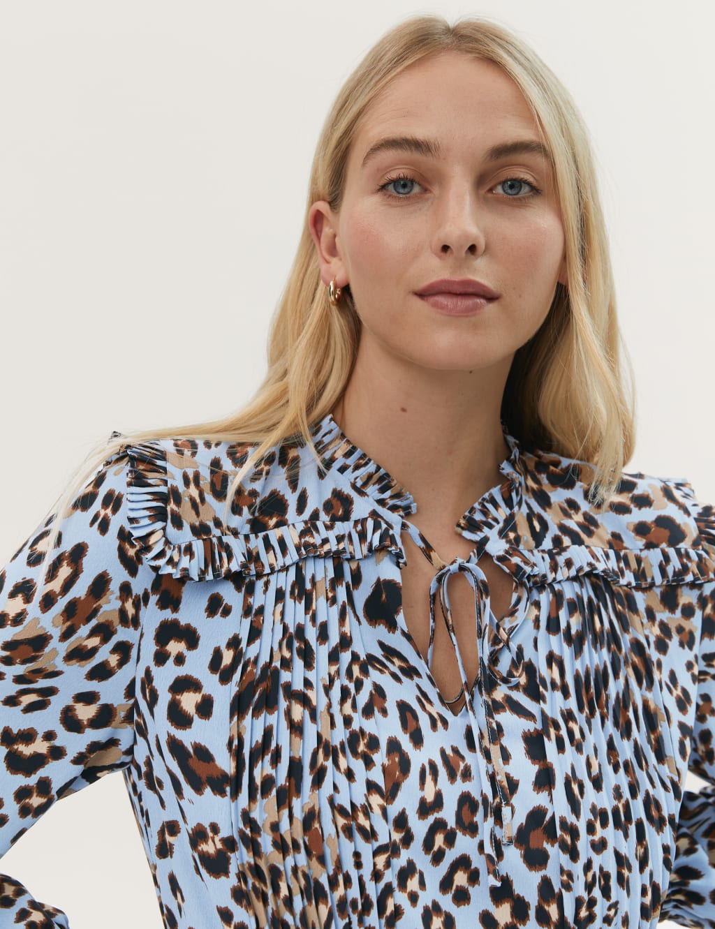 Animal Print V-Neck Midi Waisted Dress 4 of 6