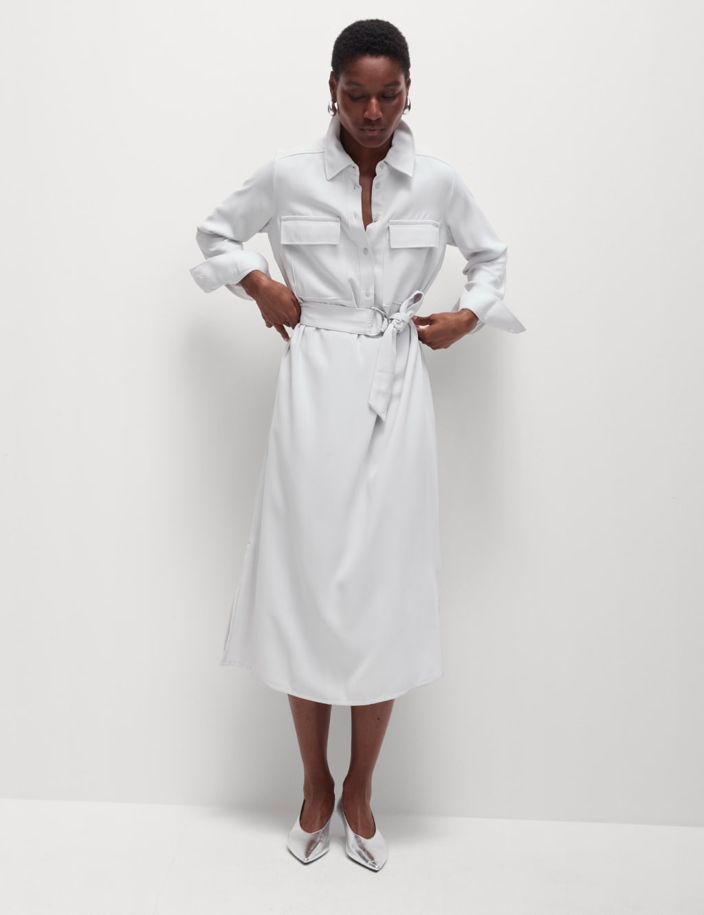 Midi Utility Shirt Dress