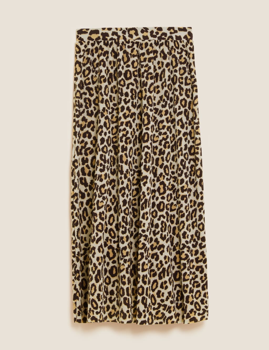 Animal Print Plisse Midaxi A-Line Skirt 2 of 5