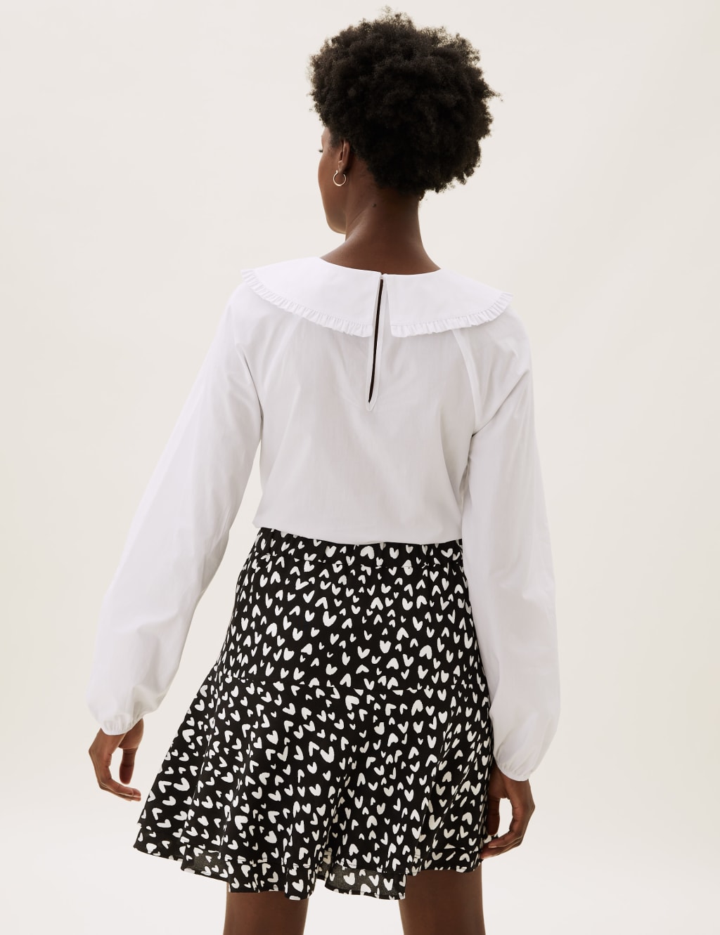 Heart Print Mini Tiered Skirt 4 of 5