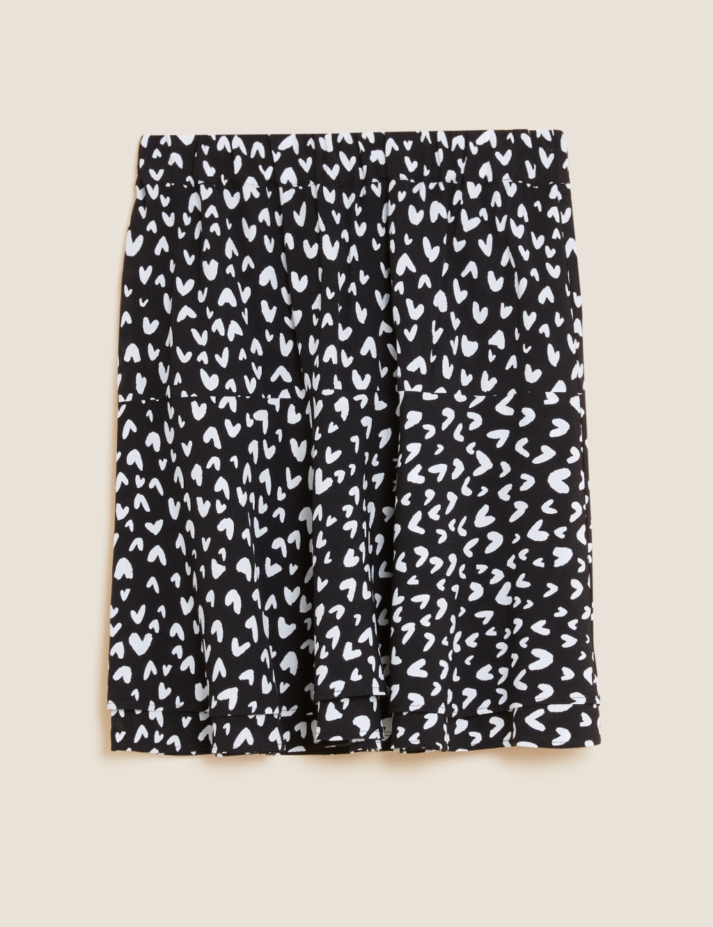 Heart Print Mini Tiered Skirt 2 of 5