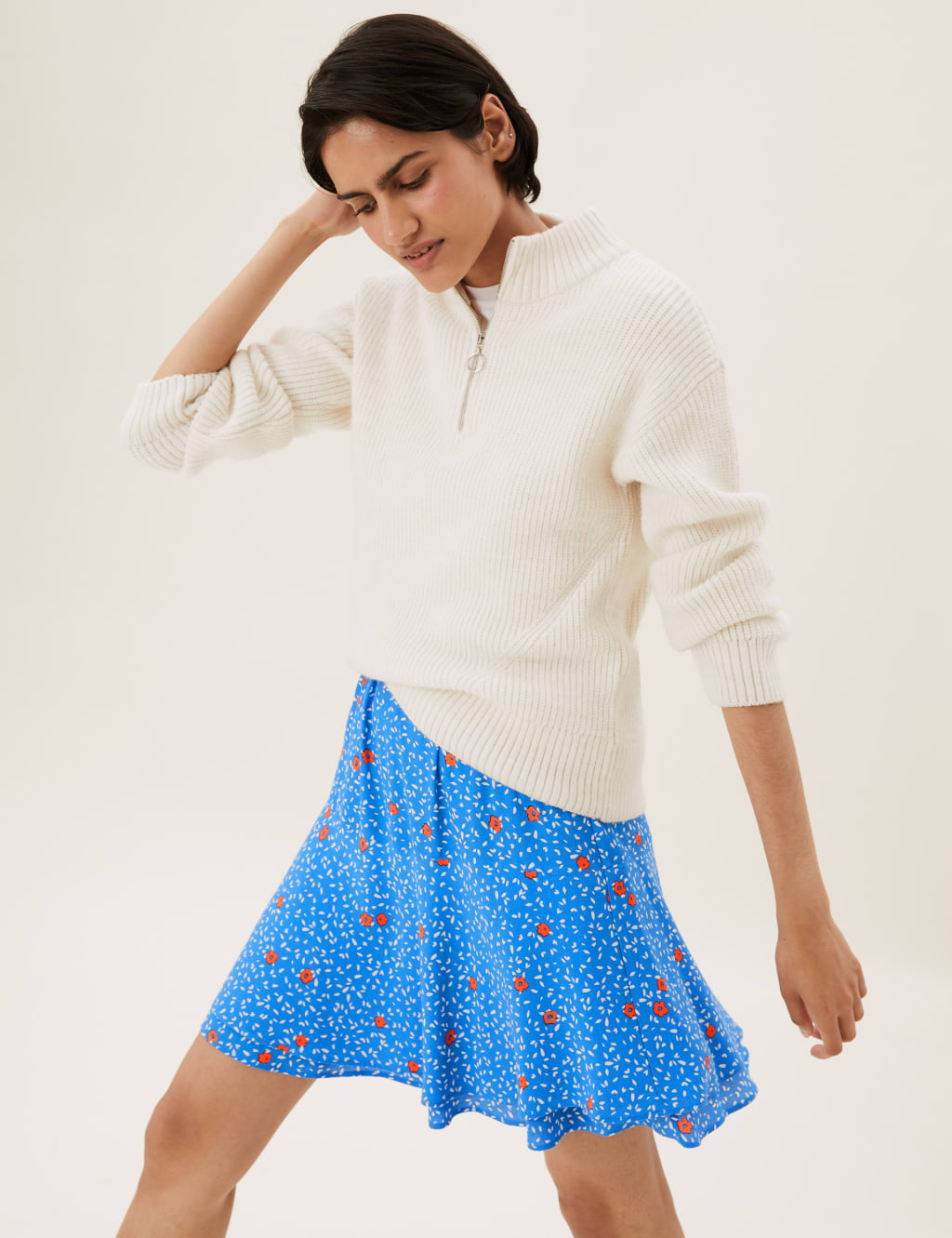 Floral Mini Tiered Skirt 1 of 4