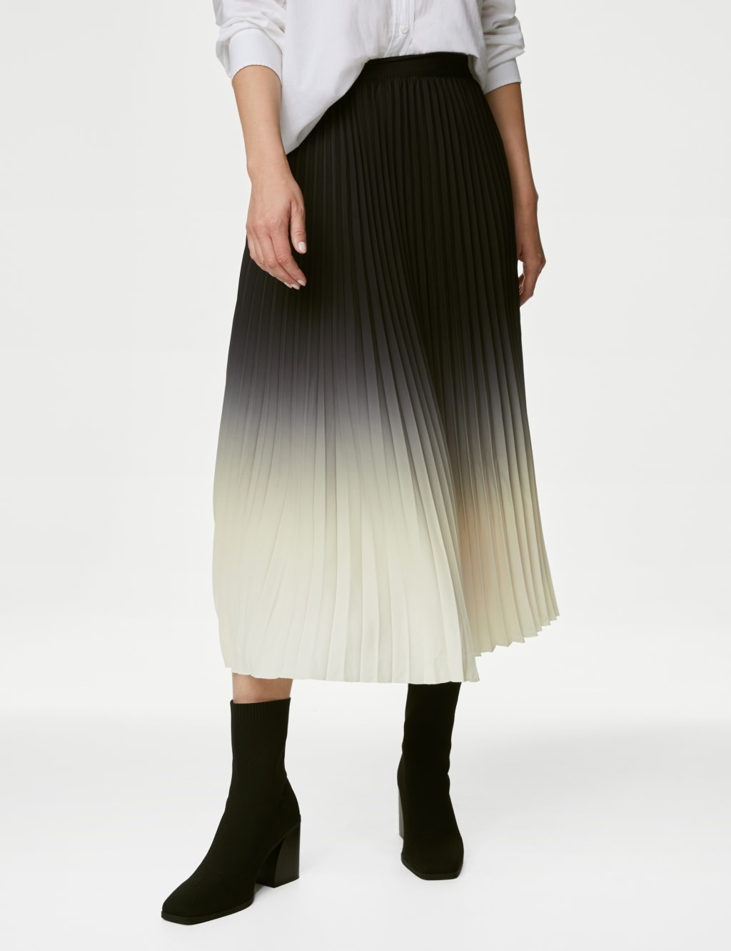 Black and white ombre skirt clearance