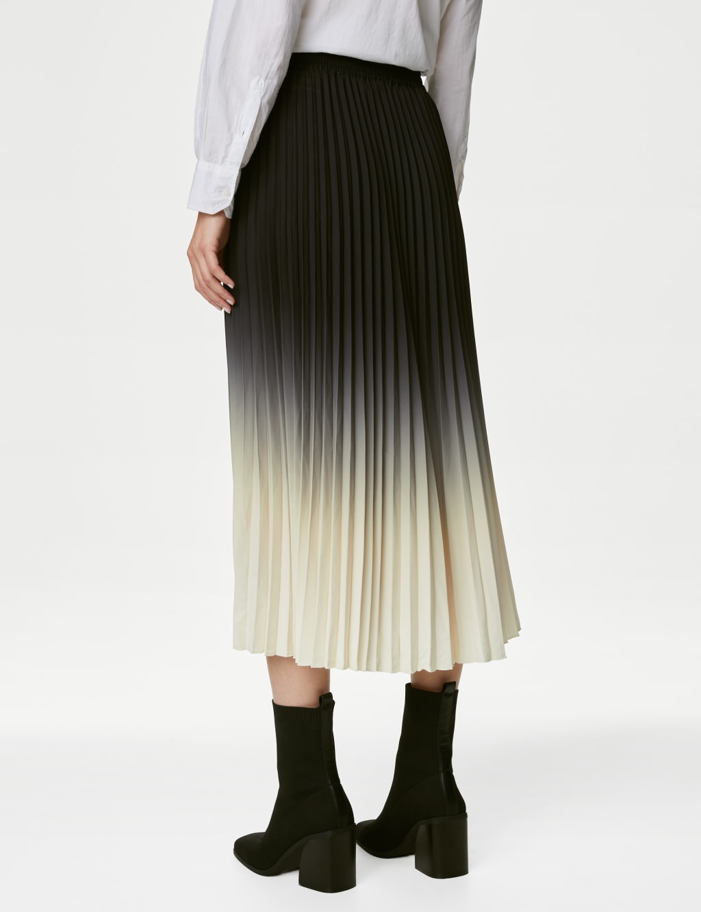 Ombre Pleated Midaxi Skirt M S Collection M S