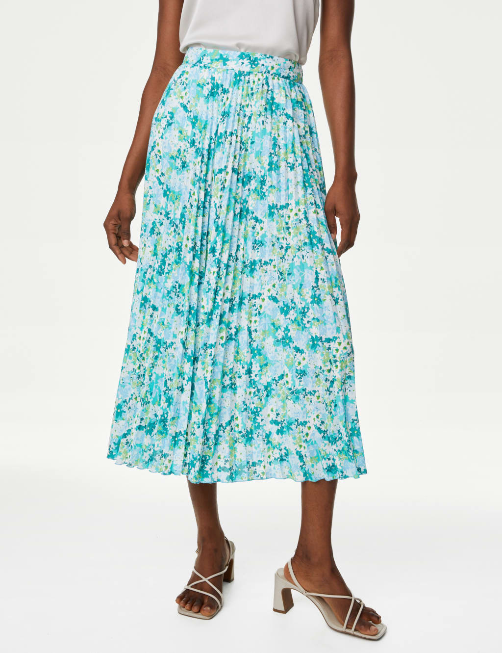 Floral Pleated Midaxi Skirt 4 of 5