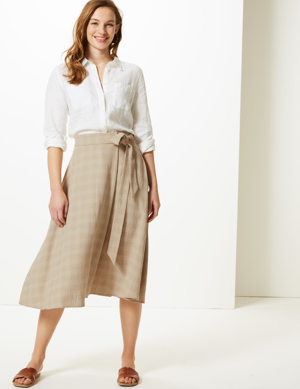 Checked Wrap Skirt 1 of 4