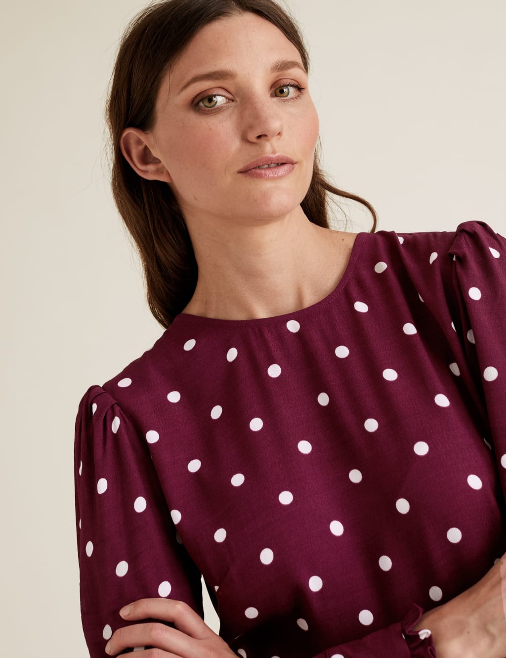 Polka Dot Midi Skater Dress 4 of 6