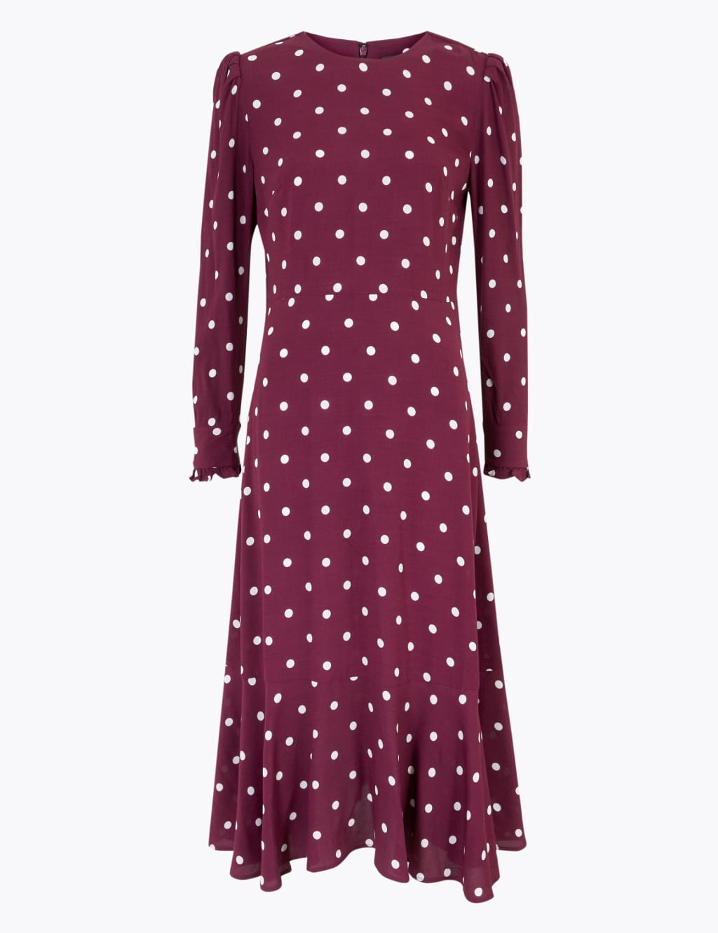 Polka Dot Midi Skater Dress 2 of 6