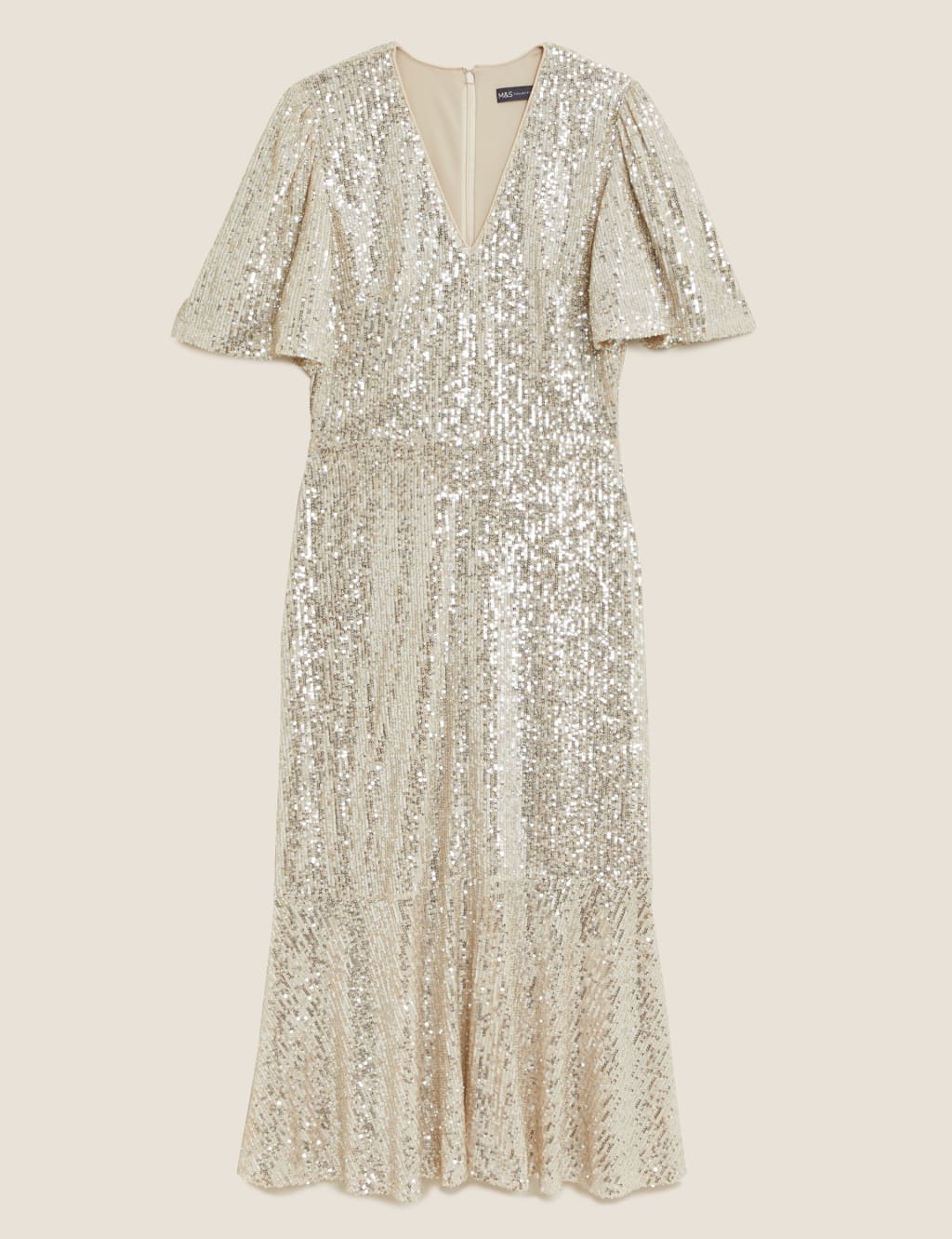 Sequin V-Neck Midi Tea Dress 2 of 5