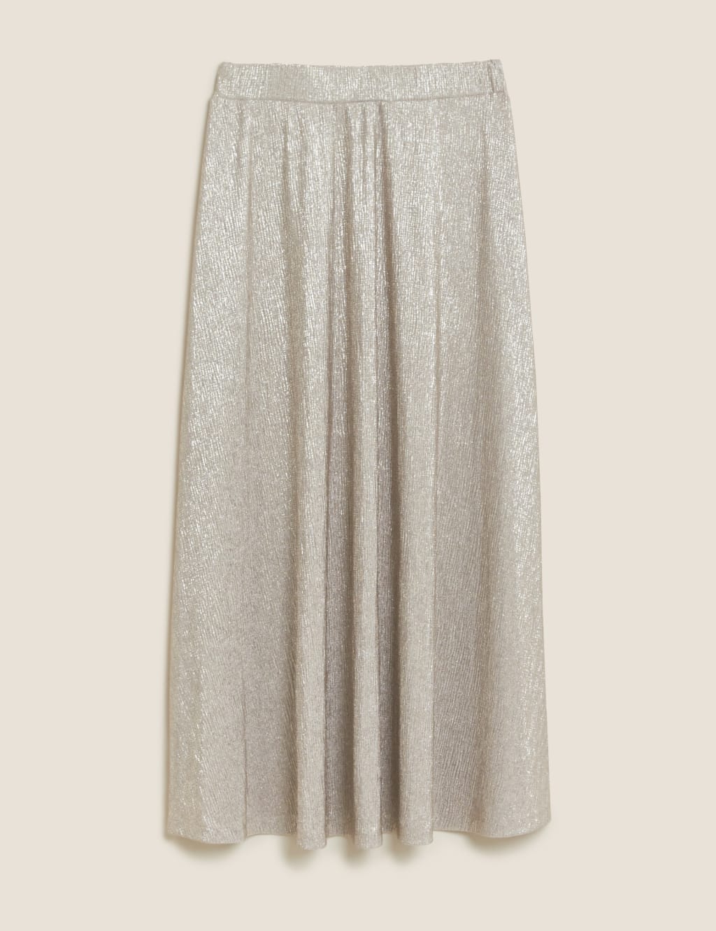 Jersey Metallic Midi A-Line Skirt 2 of 5