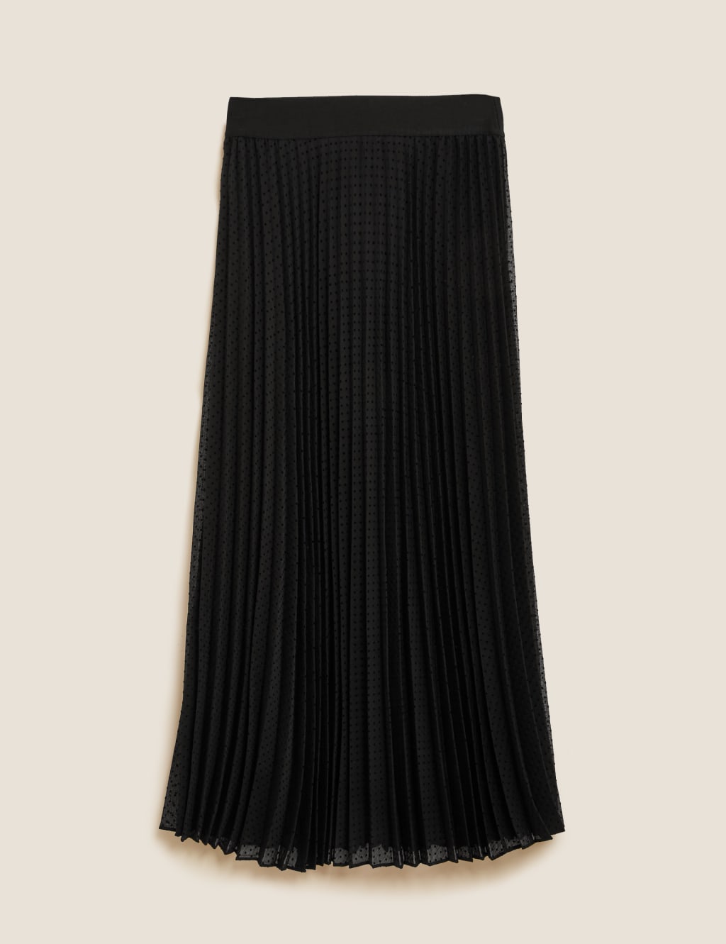 Mesh Polka Dot Pleated Midi Skirt 2 of 4