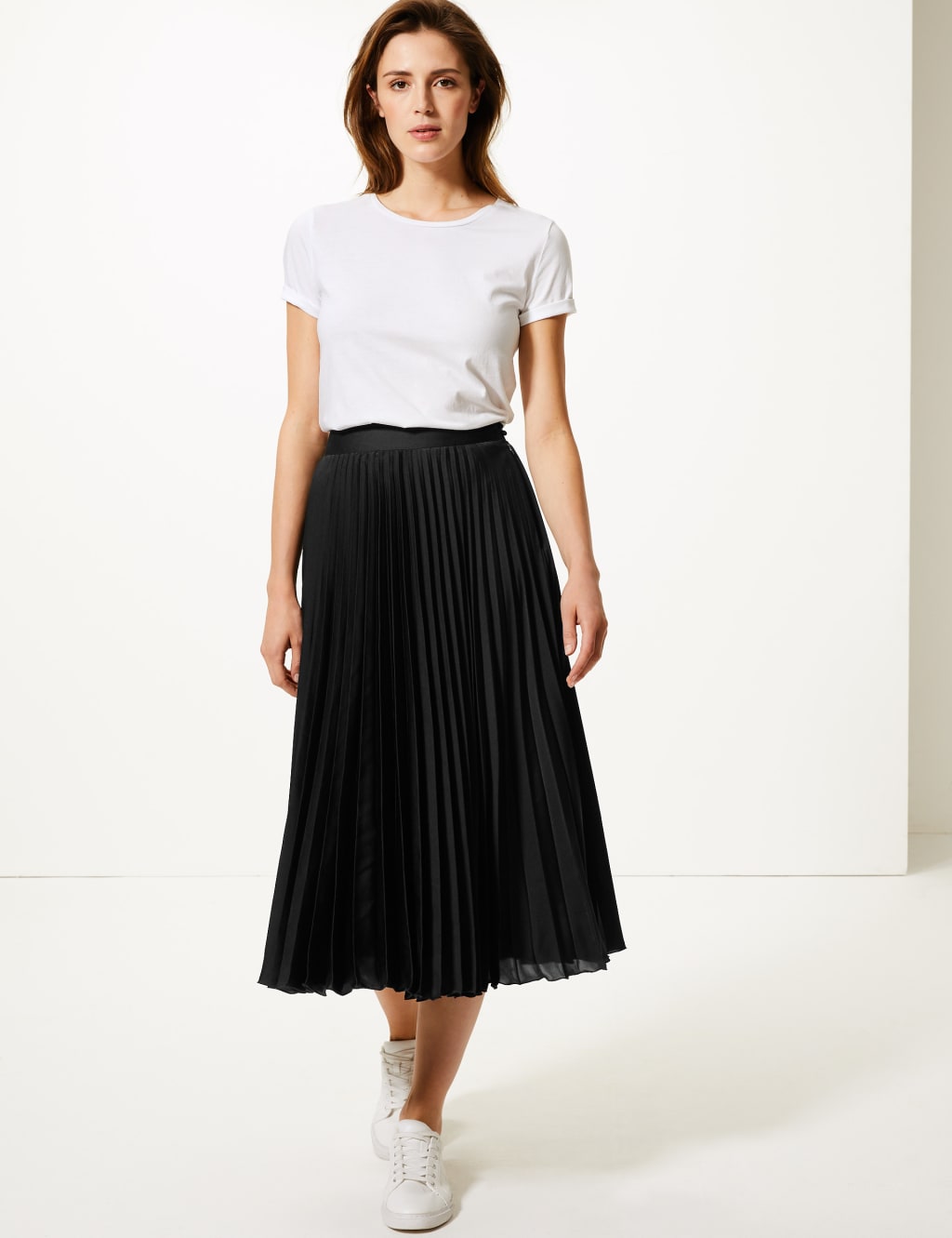 Womens pleated skirt marks and spencer hot sale