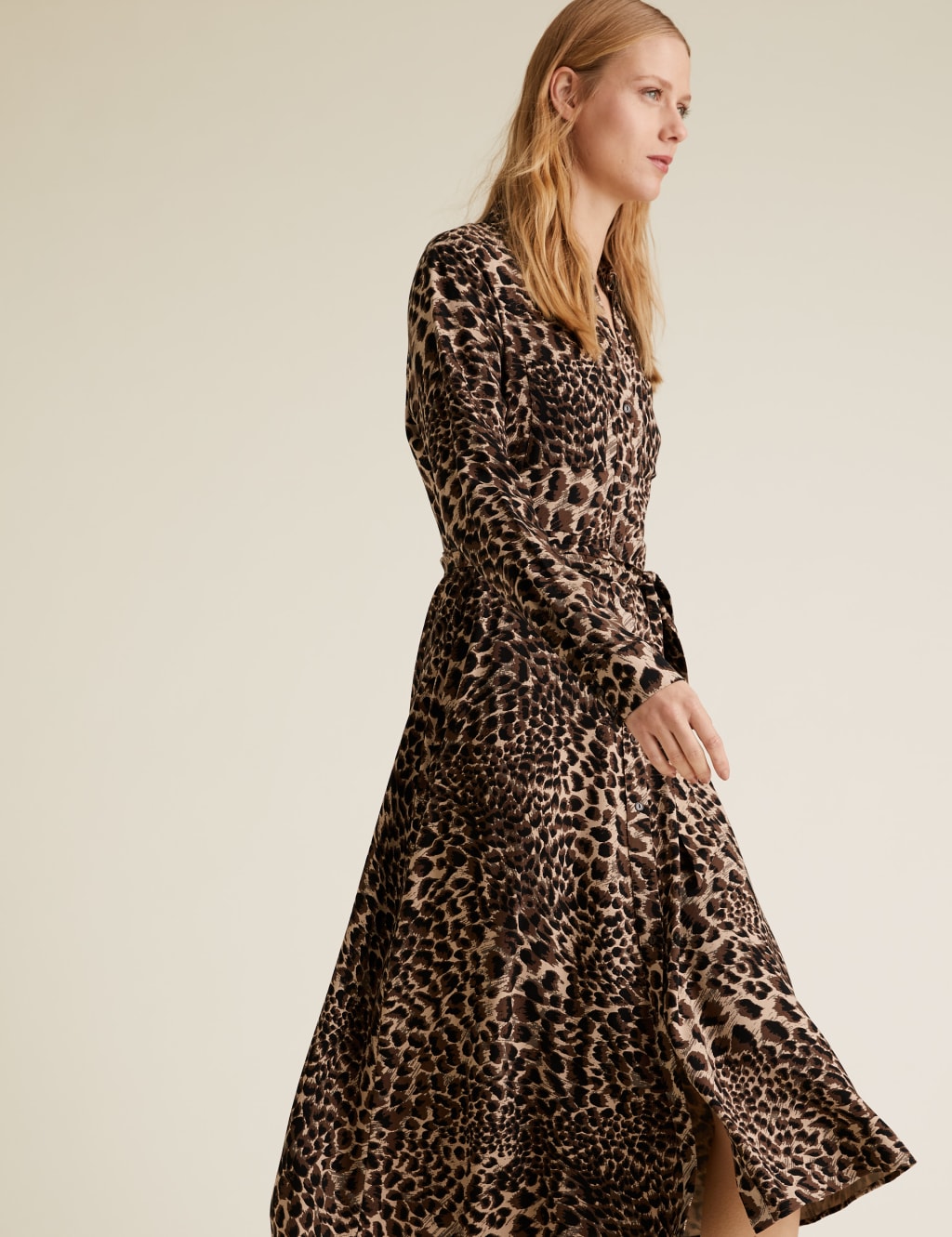Womens animal print shirt dress discount