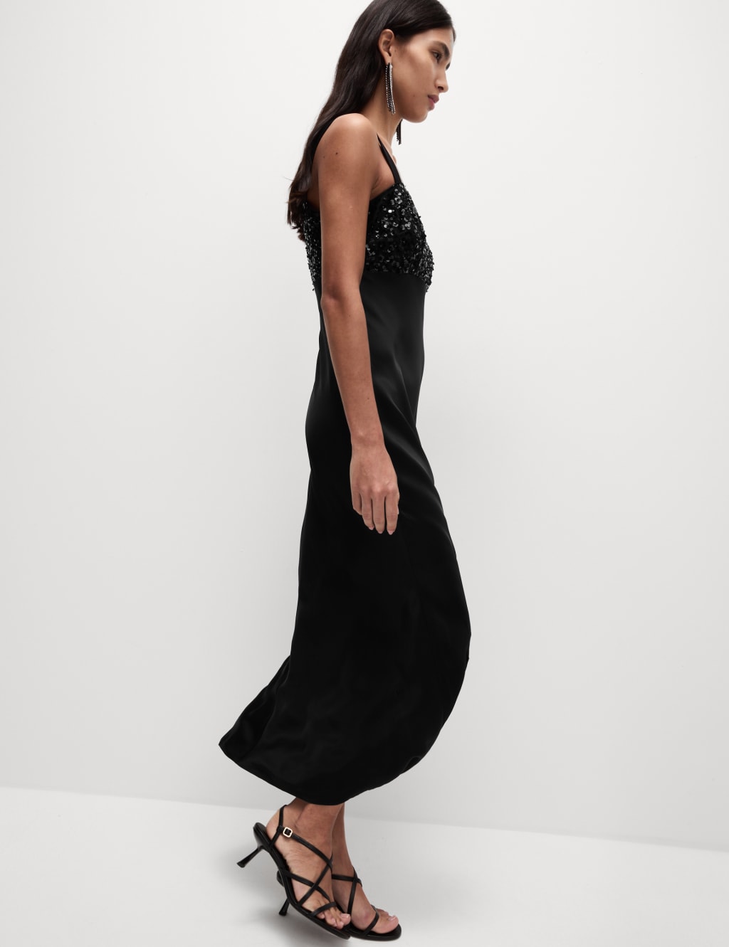 Square neck slip dress discount