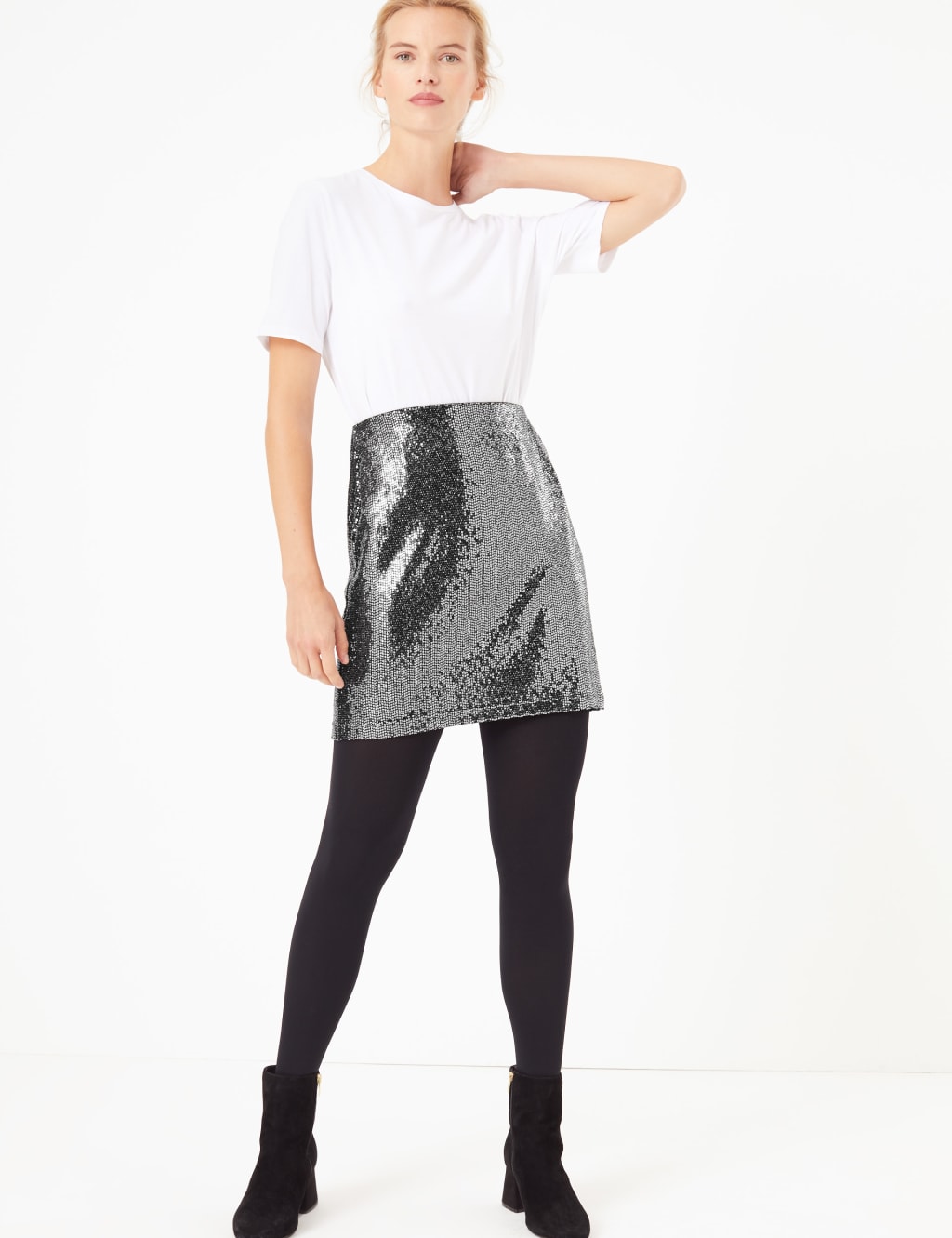 Sequin Mini Skirt M S Collection M S