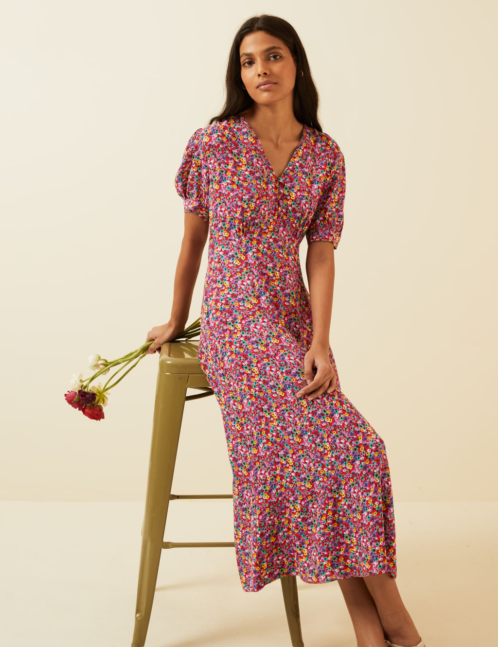 Tea dress with sleeves online