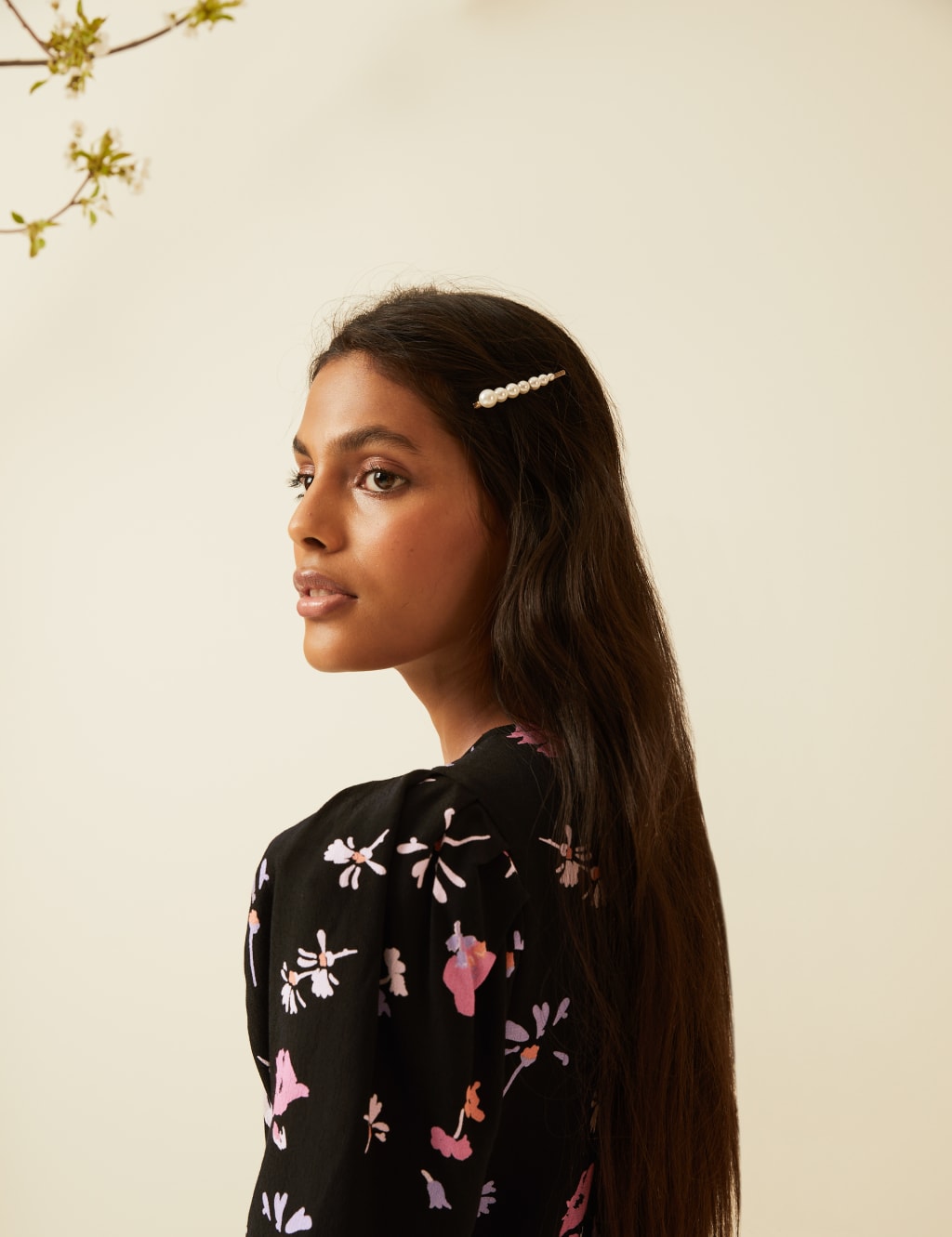 Floral Puff Sleeve Midi Tea Dress 4 of 7
