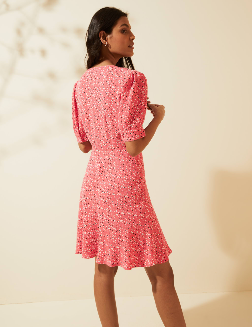 Red mini tea dress cheap