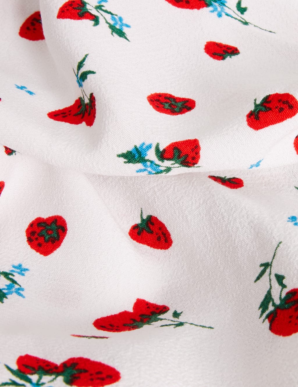 Strawberry Print Puff Sleeve Midi Tea Dress 6 of 7