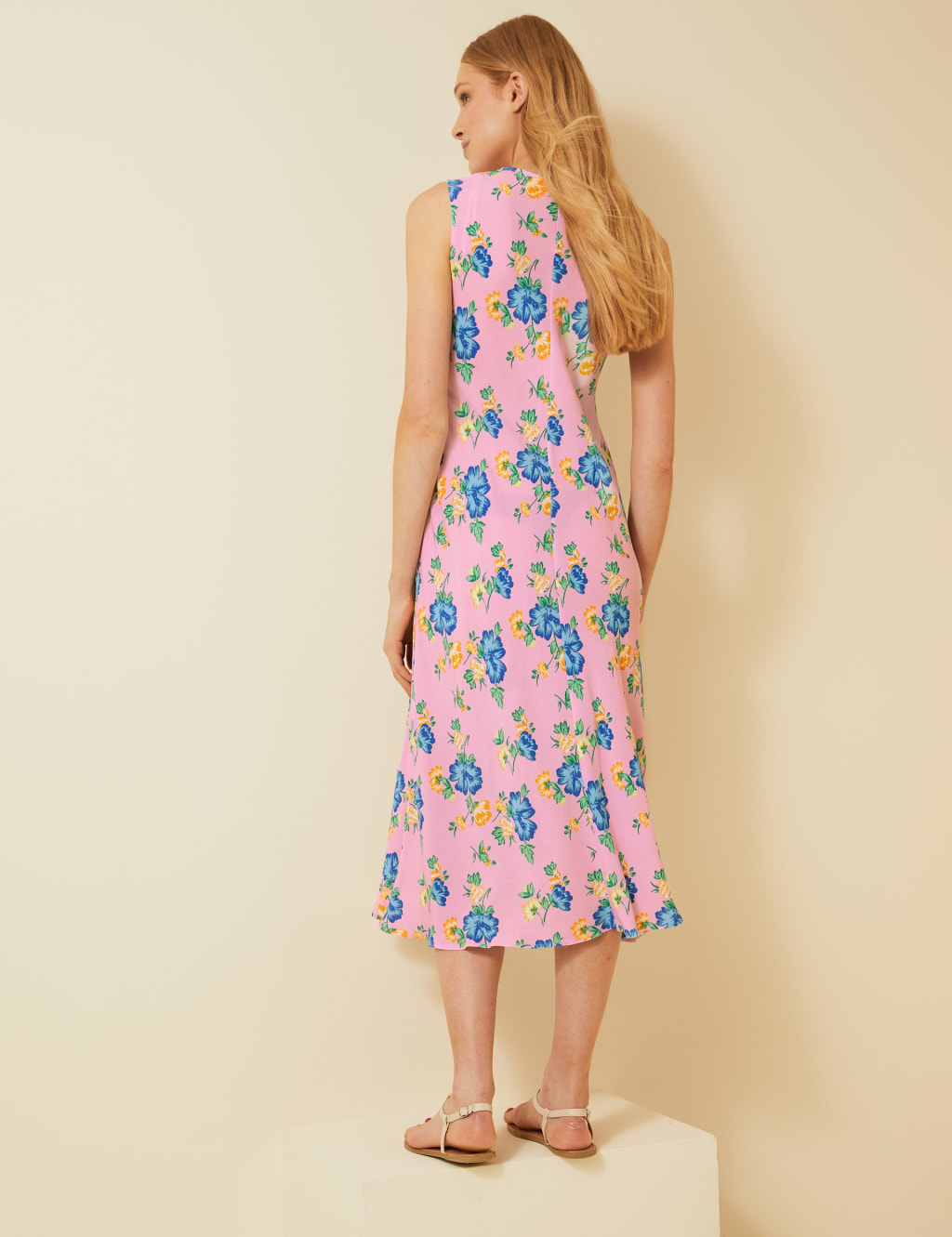 Floral V-Neck Sleeveless Midi Slip Dress 4 of 6