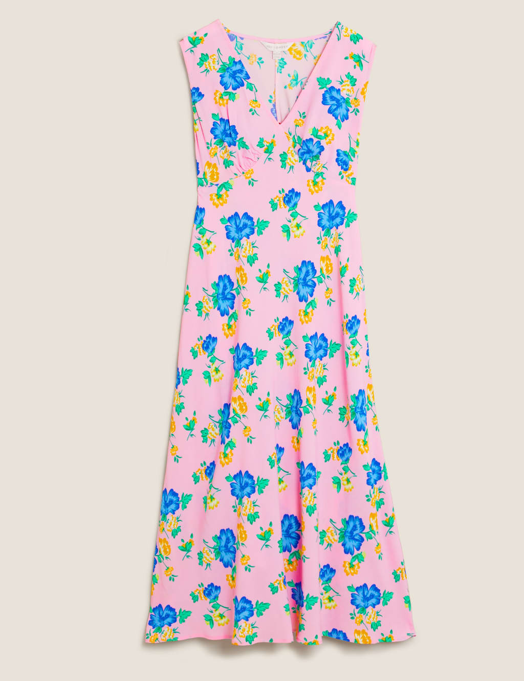 Floral V-Neck Sleeveless Midi Slip Dress 2 of 6