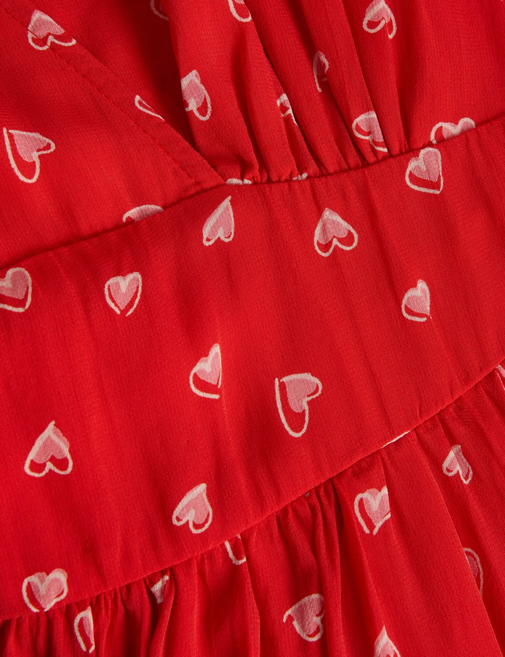 Heart Print V-Neck Midi Tea Dress 7 of 8