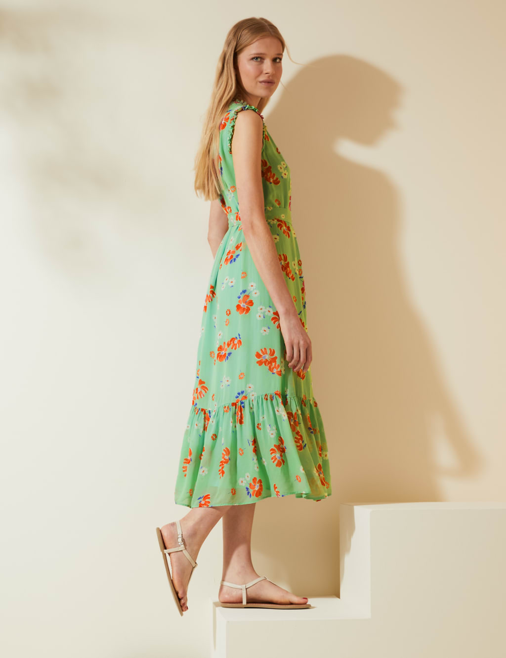 M&s floral midi dress new arrivals